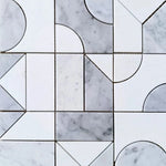 Modernist Expressions: Marble Mosaic - Cubist - mosaic