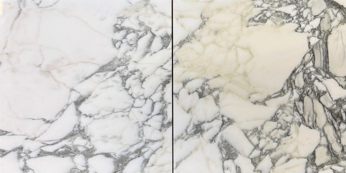 Arabescato Marble 12×12 marble tile showing 12×12 finish and natural stone variation