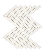 Bianco Dolomite 1x6 Herringbone Mosaic - mosaic