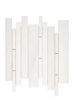 Bianco Dolomite Random Strip Mosaic - mosaic