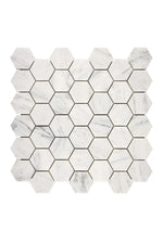 Carrara White Gioia Marble Hexagon 2 in. Mosaic - mosaic