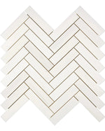 Bianco Dolomite 1 x 4 Herringbone Mosaic Polished or Honed - mosaic