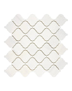 Bianco Dolomite Arabesque / Lantern Mosaic - mosaic