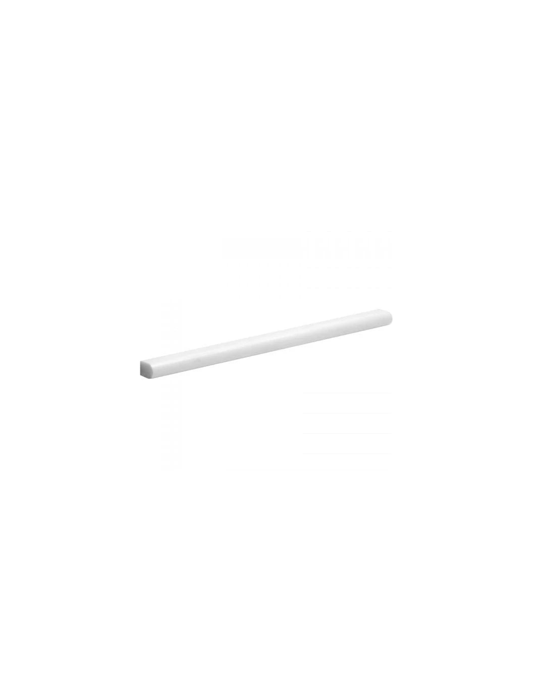 Bianco Dolomite marble ½×12 pencil liner close-up.