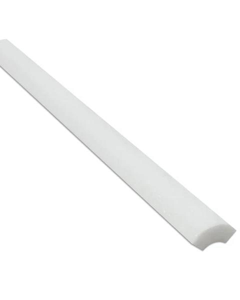 Bianco Dolomite marble 1×12 quarter-round liner in a polished or honed finish.