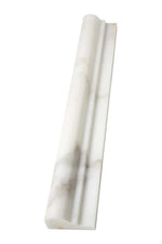 Sculpted Calacatta Gold Marble Ogee Liner for Backsplash & Shower Edging