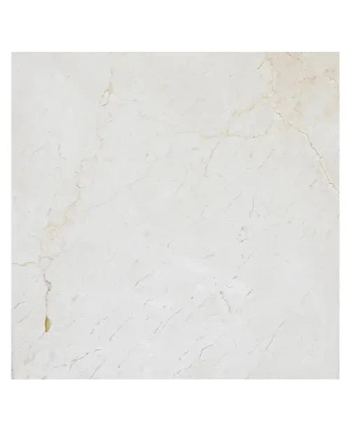 Crema Marfil marble honed 24×24 micro-beveled tile.