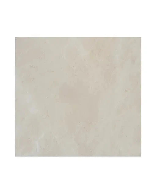 Crema Marfil marble 24×24 micro-beveled tile in a polished or honed finish.
