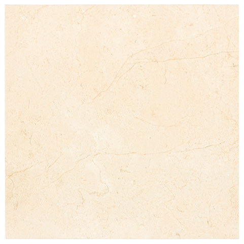 Crema Marfil marble 4×4 square tile in a polished or honed finish.