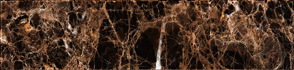 Emperador Dark marble polished 4×12 subway tile.