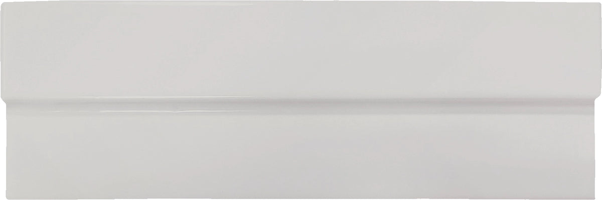 Fez Silver Mist glossy ceramic wall tile installed as a kitchen backsplash.