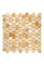 Honey Onyx Stone 1 In Hexagon Mosaic Tile Polished - mosaic