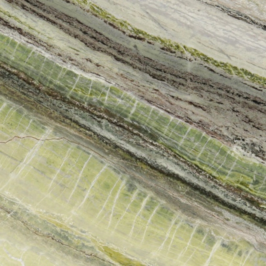 Irish Green Marble 12×12 Tile showing 12×12 polished format and natural vibrant green with white, dark green, and mineral veining.