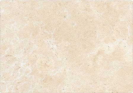16×24 Antiqued Tile showing tumbled and antiqued warm ivory-beige Ivory Travertine.