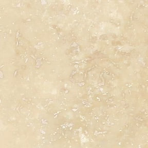 12×12 Field Tile showing honed and filled warm ivory-beige Ivory Travertine.