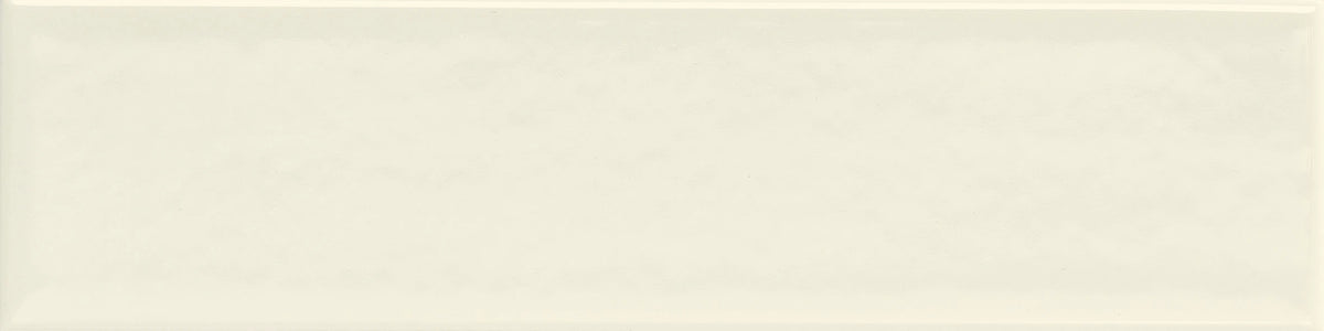 Rhythm Ivory Sleek 2×8 glossy ceramic wall tile.