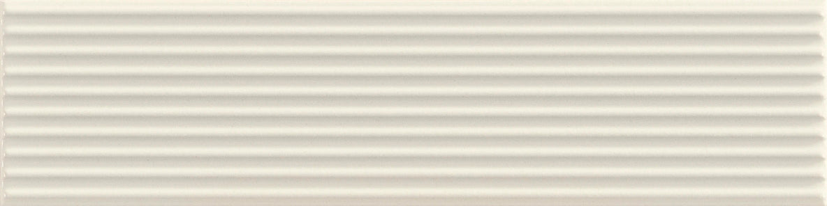 Rhythm Ivory Strata 2×8 ceramic wall tile.