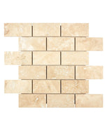 Ivory Travertine 2 x 4 Mosaic - mosaic
