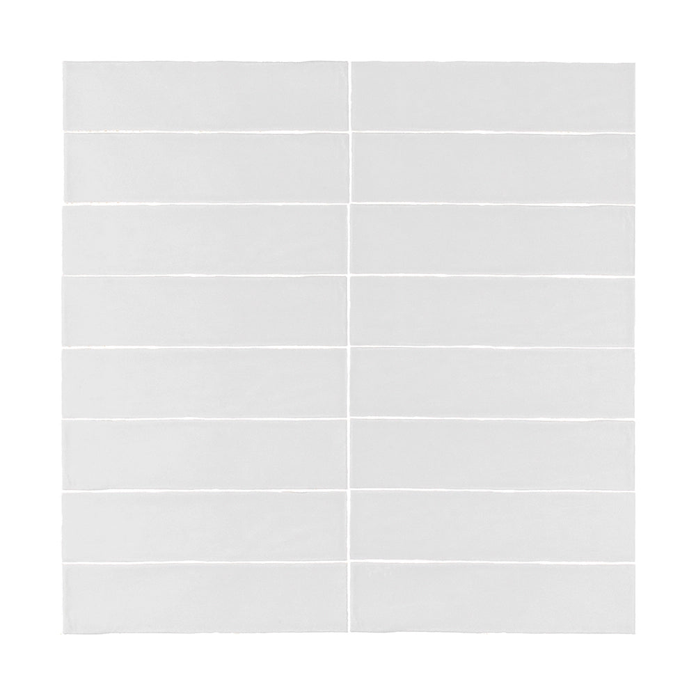 ModLine Frost White 3×12 matte ceramic wall tile.