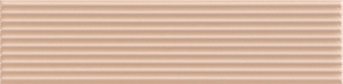 Rhythm Mist Pink Strata 2×8 ceramic wall tile.