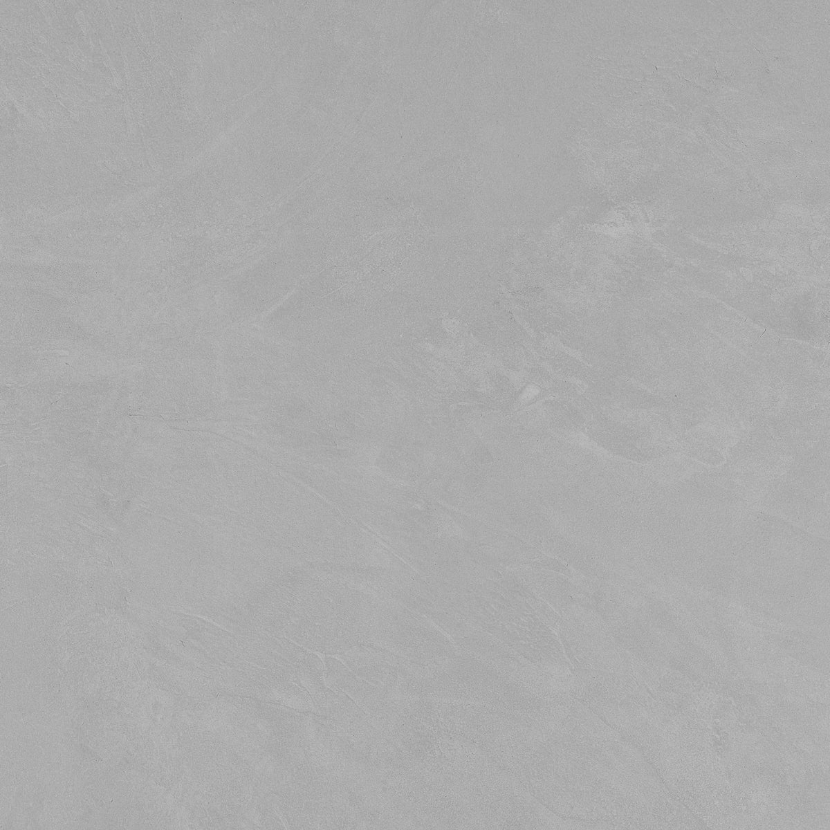 Modern Canvas Ash Gray 36×36 matte glazed porcelain tile with a plaster-textured surface.