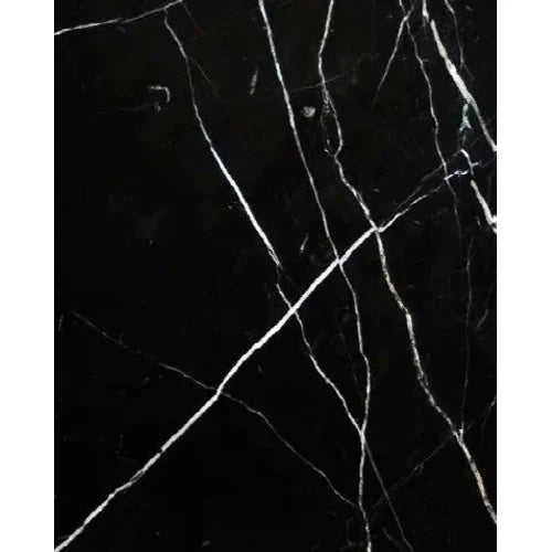 Nero Marquina marble polished 12×12 micro-beveled tile.
