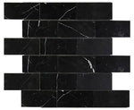 Nero Marquina Marble 2x4 Mosaic Tile – Polished or Honed - mosaic