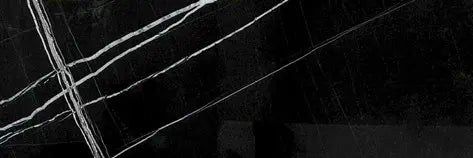 Nero Marquina marble honed 4×12 micro-beveled subway tile.