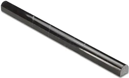 Nero Marquina marble ½×12 pencil liner in a polished or honed finish.