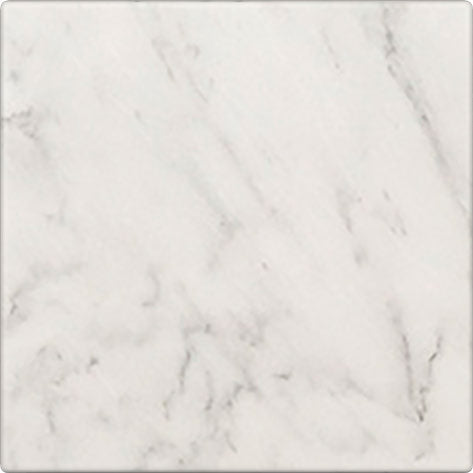 Oriental White marble 4×4 square tile with a tumbled finish.