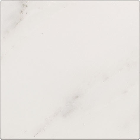 Oriental White marble 6×6 square tile in a smooth polished or honed finish.