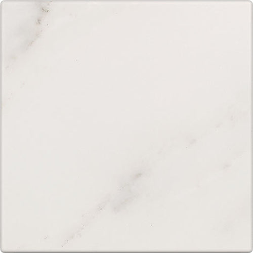 Oriental White marble 6×6 square tile in a smooth polished or honed finish.