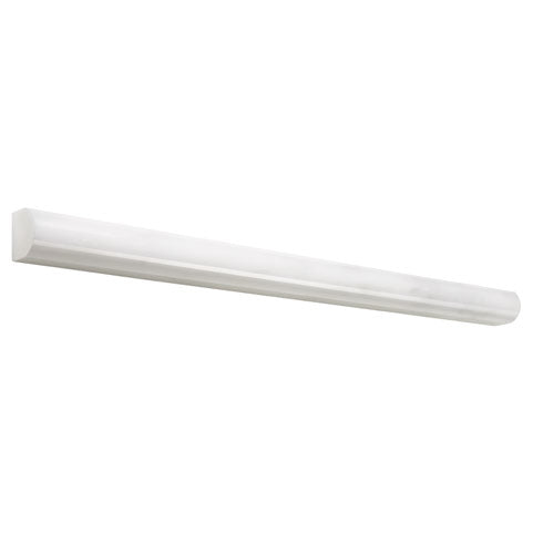 Oriental White marble ¾×12 bullnose liner profile reference.