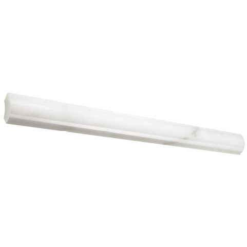 Oriental White marble 1×12 quarter-round trim profile reference.