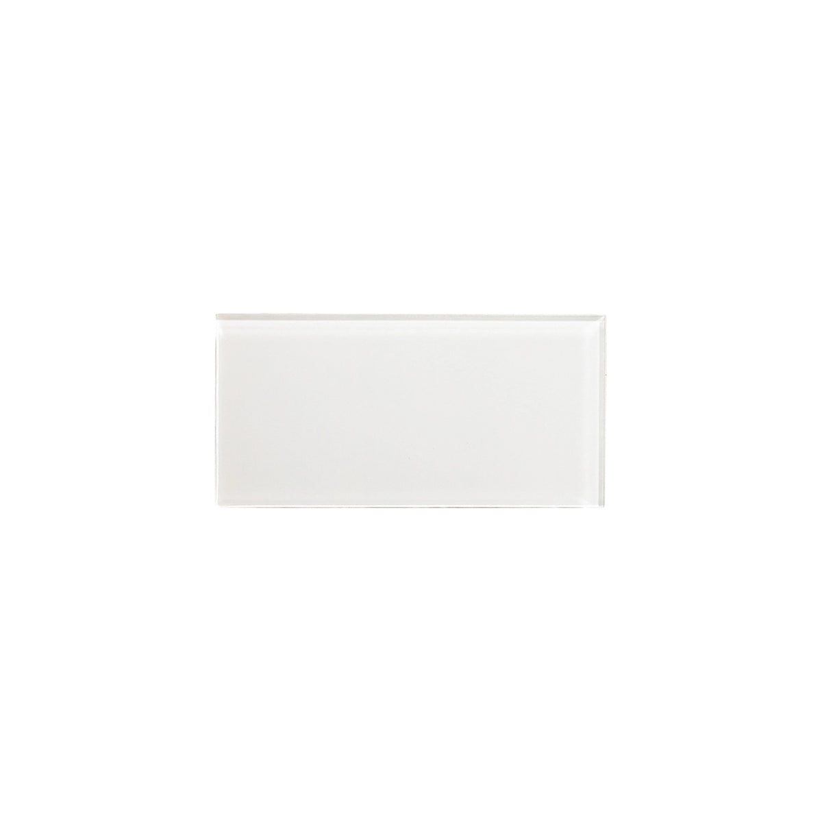Radiant Surfaces Desert Pearl glossy glass 3×6 subway tile.