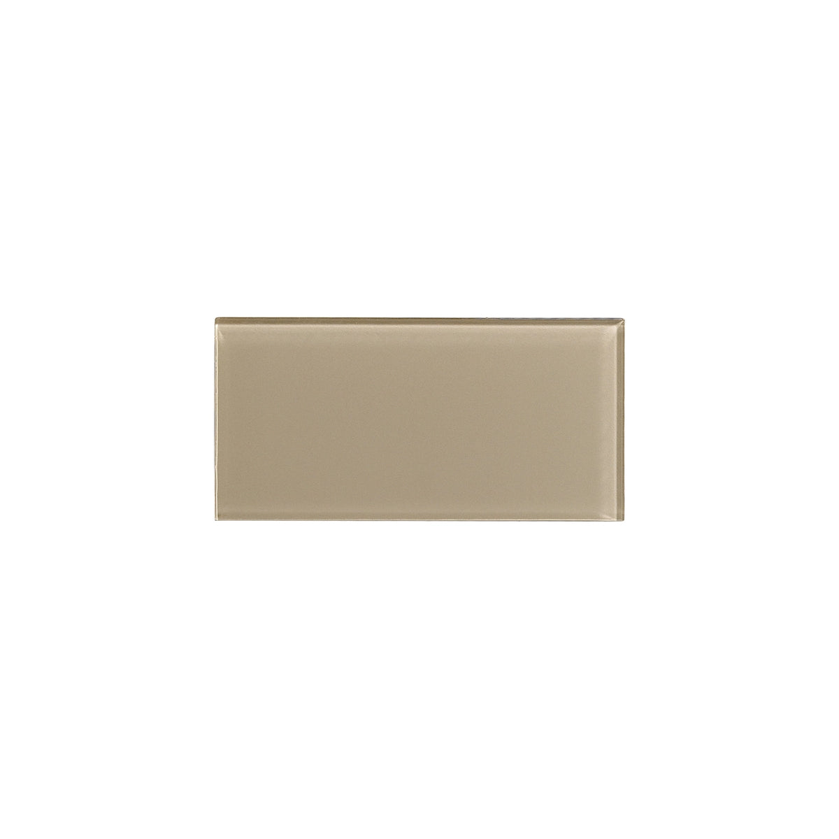 Radiant Surfaces Desert Sand glossy glass 3×6 subway tile.