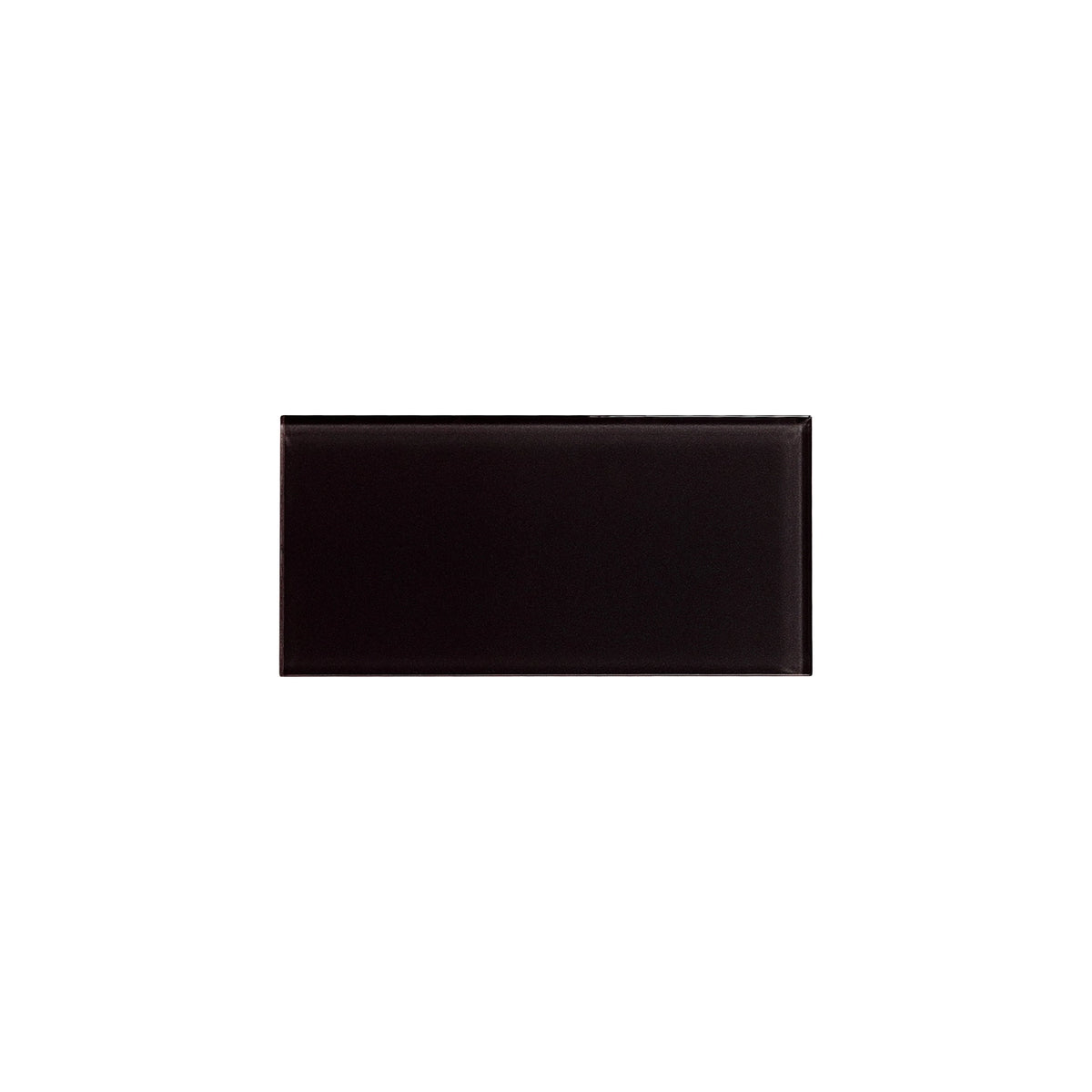Radiant Surfaces Espresso Brown glossy glass 3×6 subway tile.