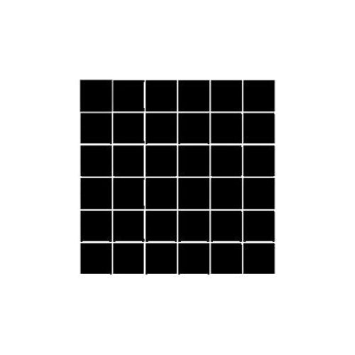 SeraPool Black color porcelain mosaic tile grid pattern on a white background