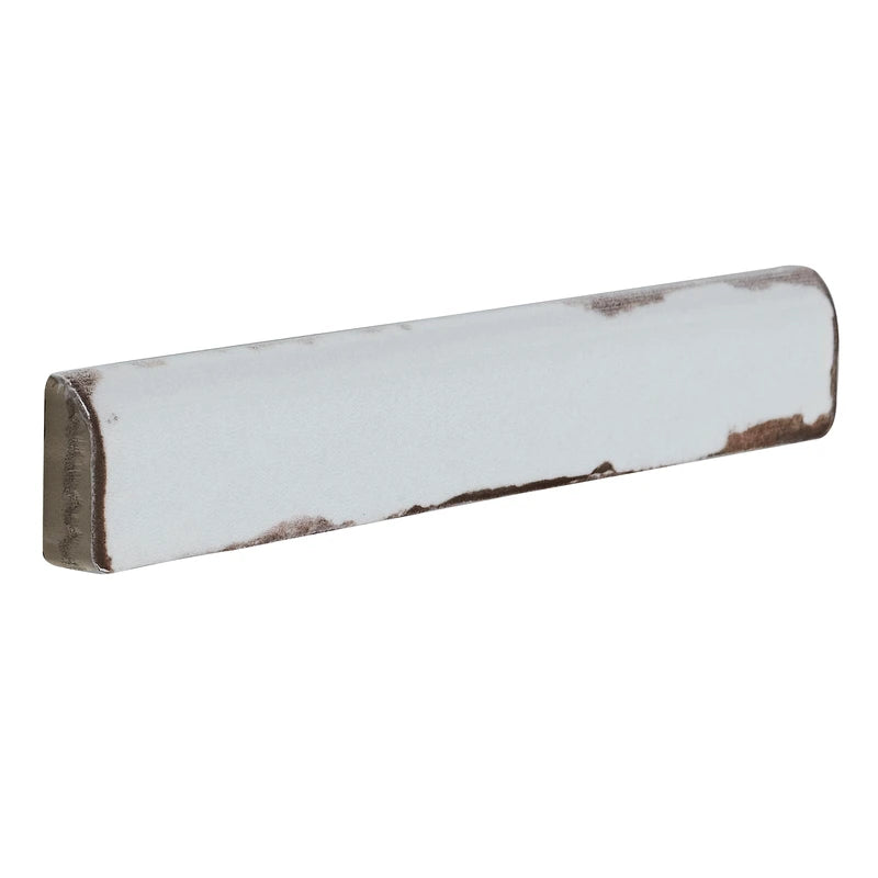 Retro Revival Emerald Charm 1×6 matte ceramic bullnose trim.