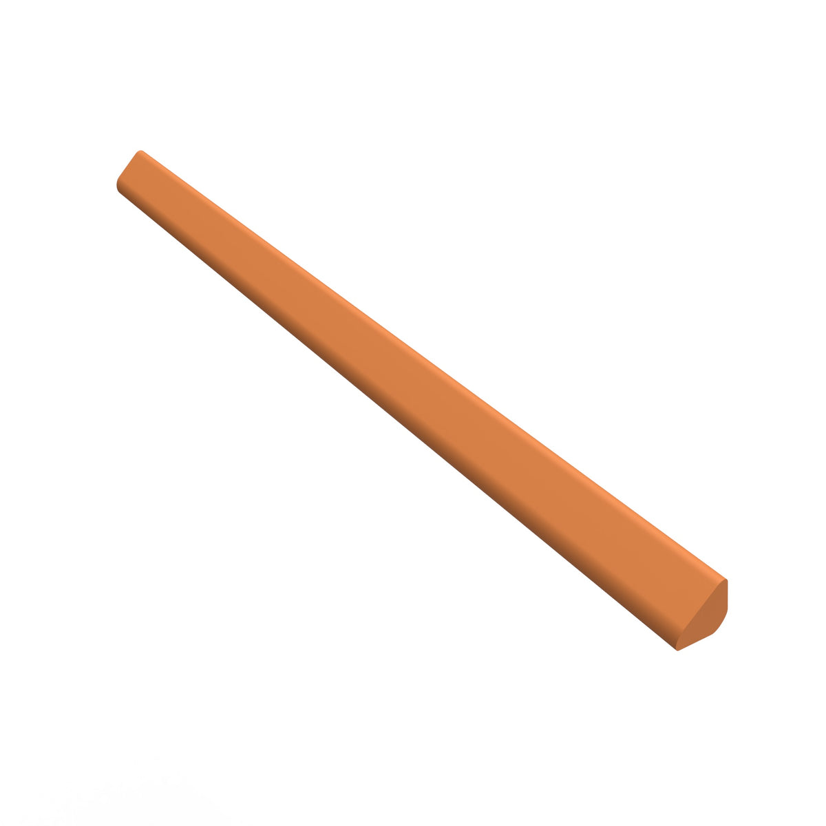Rhythm Terracotta Bliss ½×8 satin ceramic liner trim.
