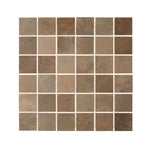 Textura Porcelain Tile – Stamped Concrete Look - 2x2 Brown - Glazed-Porcelain Tile