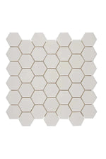 White Thassos Marble 2 In. Hexagon Mosaic - mosaic