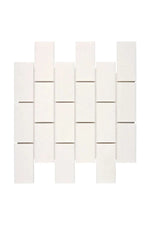 White Thassos Marble 2 x 4 Mosaic - mosaic