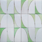 Whimsical Blooms Mosaic – Emerald Glow - mosaic