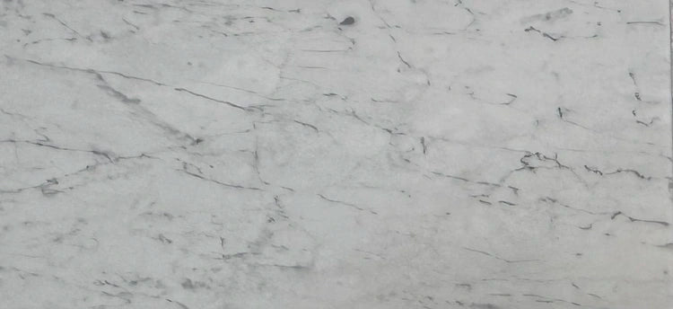 Carrara White Gioia marble 6×12 subway tile in an interior wall layout.