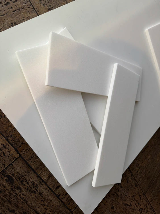 White Thassos 4×12 Subway Tile with polished and honed in brilliant white natural marble.