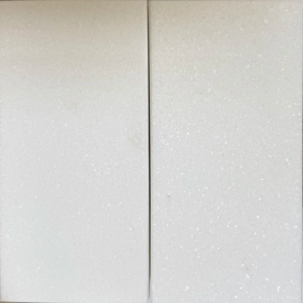 White Thassos 6×12 Tile in brilliant white natural marble.