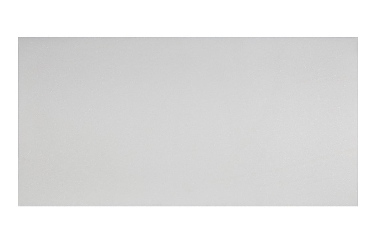 White Thassos 12×24 Tile in brilliant white natural marble.