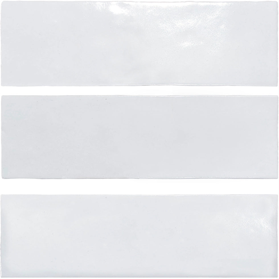 Zellige Charm Desert Ivory elongated semi-gloss ceramic wall tile.