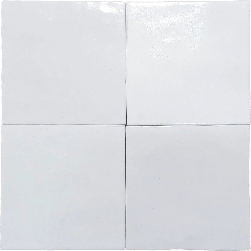 Zellige Charm Desert Ivory 4×4 semi-gloss ceramic wall tile.